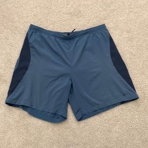 Nike dark blue athletic shorts